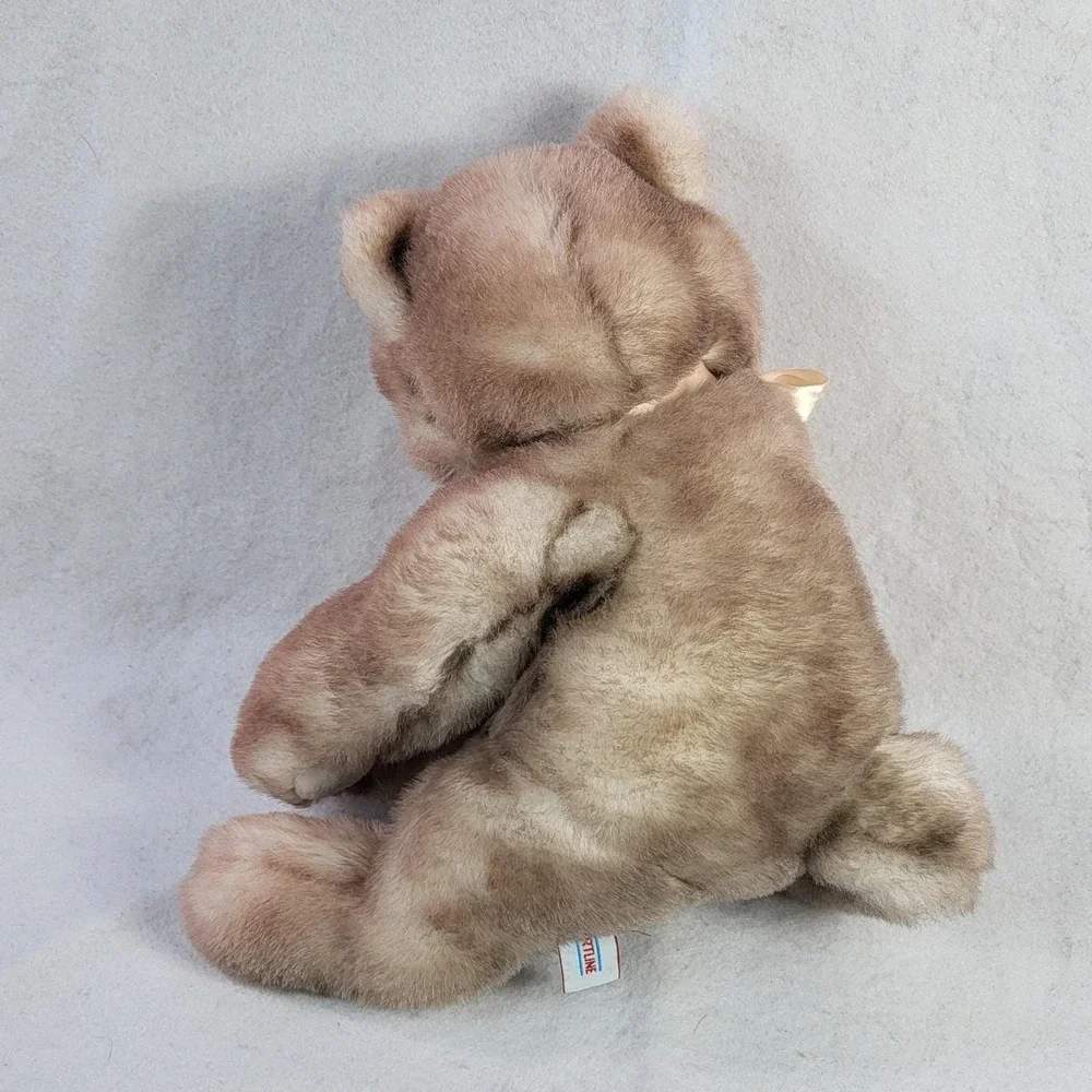 Vintage 1990 Hallmark Hartline Stuffed Plush Animal Blue Eyes Kitty‎ Cat